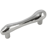 MNG Hardware 14311 143 3" Potato Cabinet Pull Satin Silver Antique