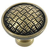 MNG Hardware 14514 145 1-1/4" Rattan Cabinet Knob Polished Nickel