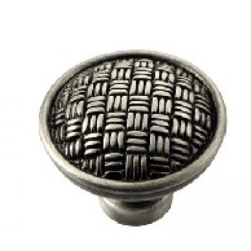 MNG Hardware 14510 145 1-1/4" Rattan Cabinet Knob Satin Antique Brass