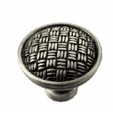 MNG Hardware 14510 145 1-1/4" Rattan Cabinet Knob Satin Antique Brass
