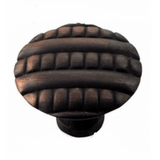 MNG Hardware 14713 147 1-3/8" Ribbed Cabinet Knob Oil Rubbed Bronze