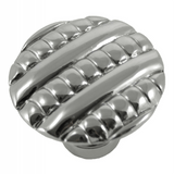 MNG Hardware 14714 147 1-3/8" Ribbed Cabinet Knob Polished Nickel