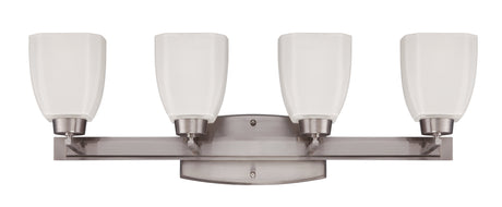 Craftmade 14728BNK4 Bridwell 4 Light Vanity in Brushed Polished Nickel