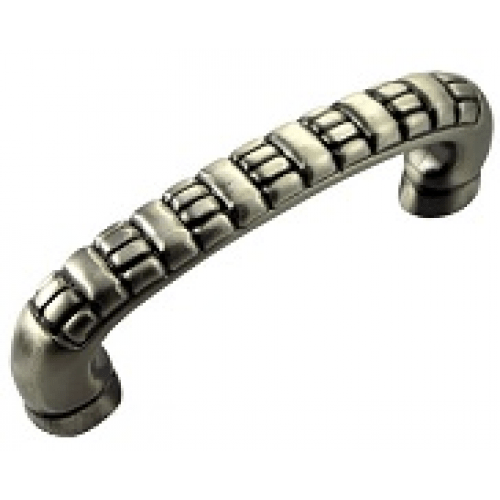 MNG Hardware 14820 148 3" Ribbed Cabinet Pull Satin Antique Brass