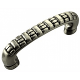 MNG Hardware 14820 148 3" Ribbed Cabinet Pull Satin Antique Brass