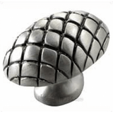 MNG Hardware 14911 149 1-1/2" Quilted Egg Cabinet Knob Satin Antique Silver