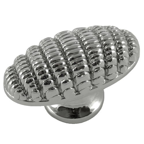 MNG Hardware 14914 149 1-1/2" Quilted Egg Cabinet Knob Polished Nickel