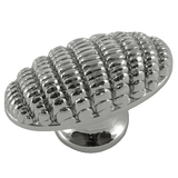 MNG Hardware 14914 149 1-1/2" Quilted Egg Cabinet Knob Polished Nickel