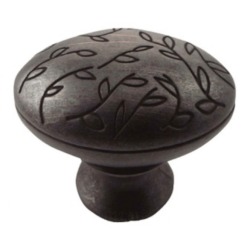 MNG Hardware 15213 152 1-1/2" Vine Egg Cabinet Knob Oil Rubbed Bronze