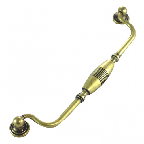 MNG Hardware 15810 158 9" Striped Drop Cabinet Pull Distressed Brass