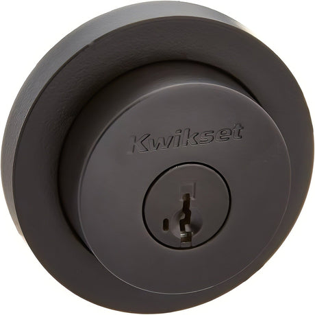 Kwikset 158RDT-514S.STRKP iron black single cylinder deadbolt