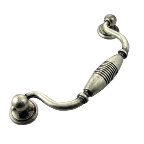 MNG Hardware 15915 159 5" Striped Drop Cabinet Pull Polished Chrome