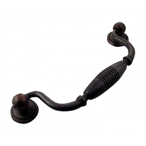 MNG Hardware 15911 159 5" Striped Drop Cabinet Pull Distressed Silver Antique
