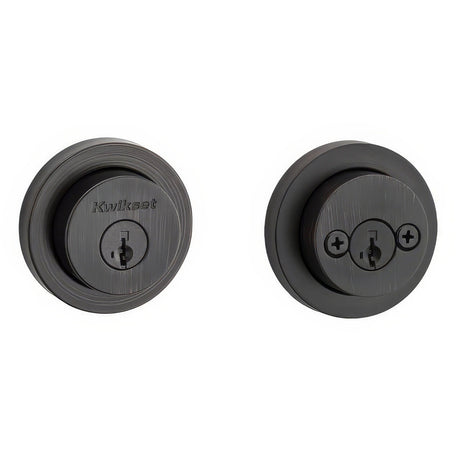 Kwikset 159RDT-11PS.STRKP Halifax double cylinder deadbolt, additional view