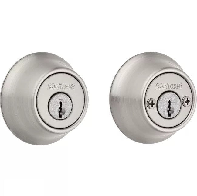 Kwikset 665 Double Cylinder Deadbolt in Antique Nickel