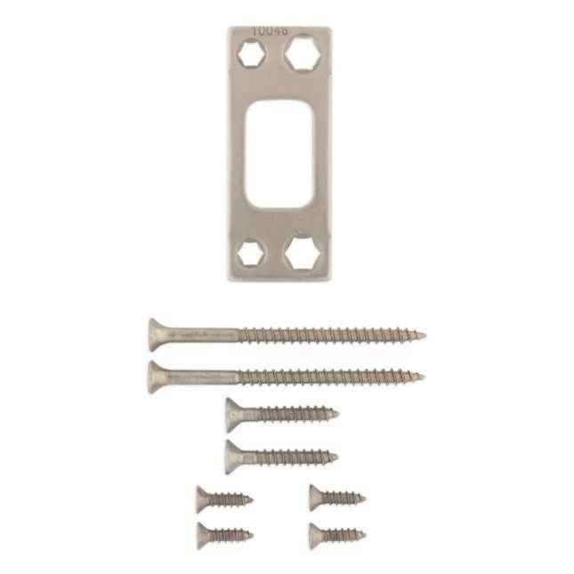 Kwikset 820049-00 Square Corner Deadbolt Strike in Satin Nickel