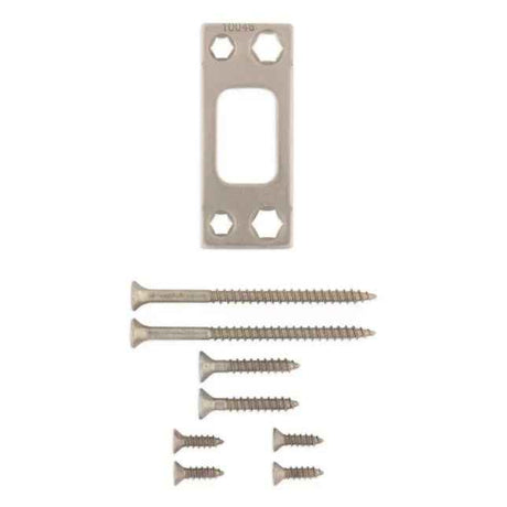 Kwikset 820049-00 Square Corner Deadbolt Strike in Satin Nickel