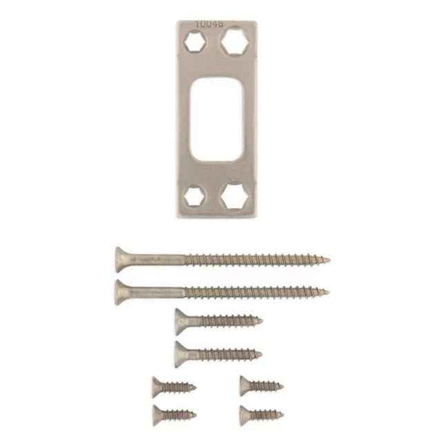 Kwikset 820049-00 Square Corner Deadbolt Strike in Satin Nickel