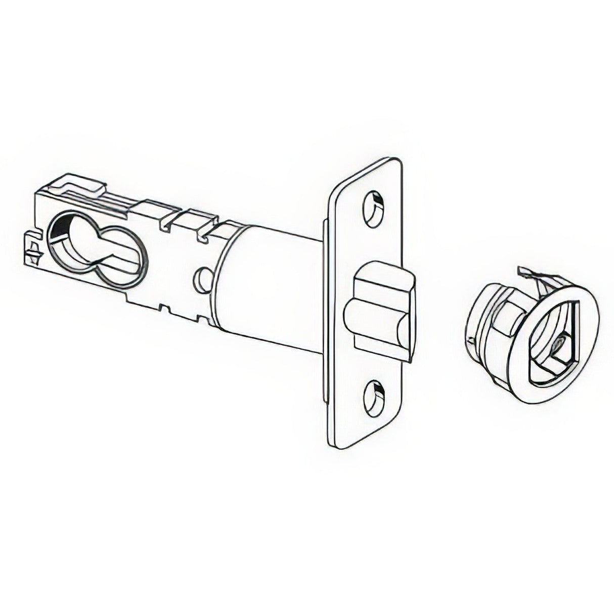 Schlage 16086619 satin nickel deadbolt latch