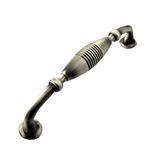 MNG Hardware 16121 161 5" Striped Cabinet Pull Satin Antique Nickel