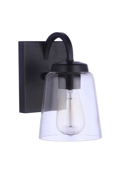 Craftmade 16306FB1 flat black wall sconce