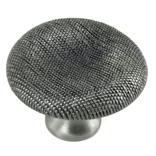MNG Hardware 16614 166 1-1/2" Vanilla Thumbprint Cabinet Knob Polished Nickel
