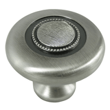 MNG Hardware 16821 168 1-1/2" Vanilla Button Cabinet Knob Satin Antique Nickel
