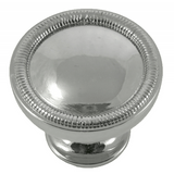 MNG Hardware 17014 170 1-1/4" Vanilla Border Cabinet Knob Polished Nickel