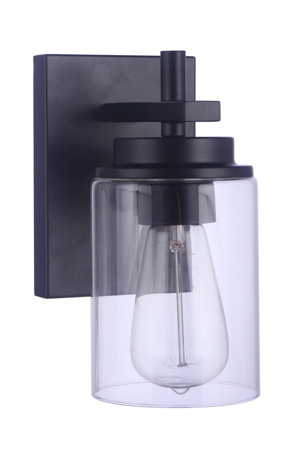 Craftmade 17405FB1 flat black wall sconce