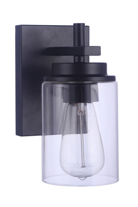 Craftmade 17405FB1 flat black wall sconce