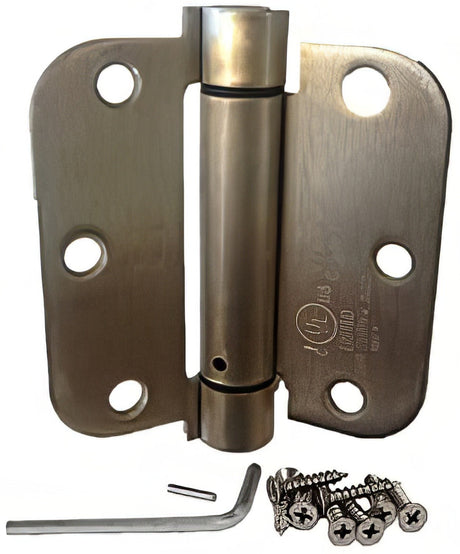 Hager 175131215 Residential spring hinge in satin stainless, additional view