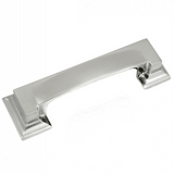 MNG Hardware 17528 175 3-in or 3-3/4-in , 76mm or 96mm Center to Center Park Avenue Cup Cabinet Pull Satin Nickel