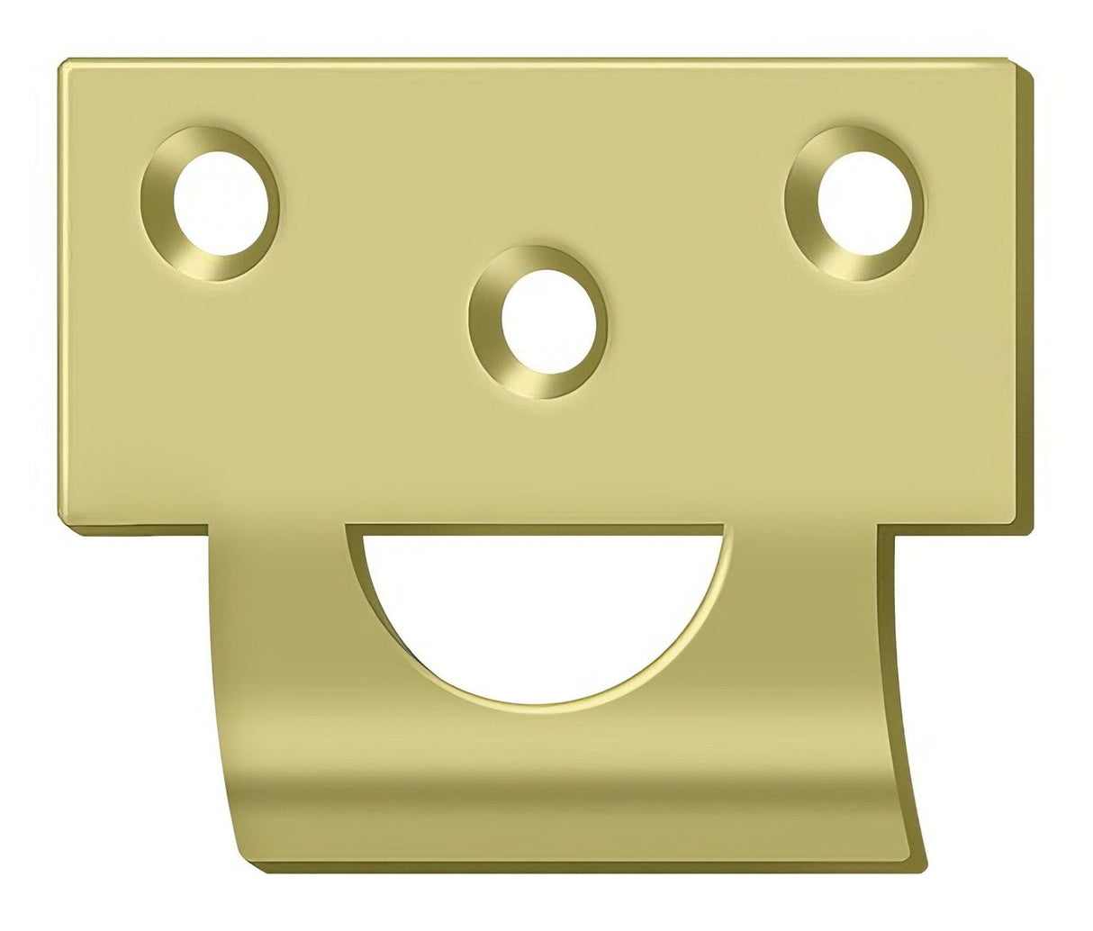 Deltana 178USTU3 polished brass strike plate