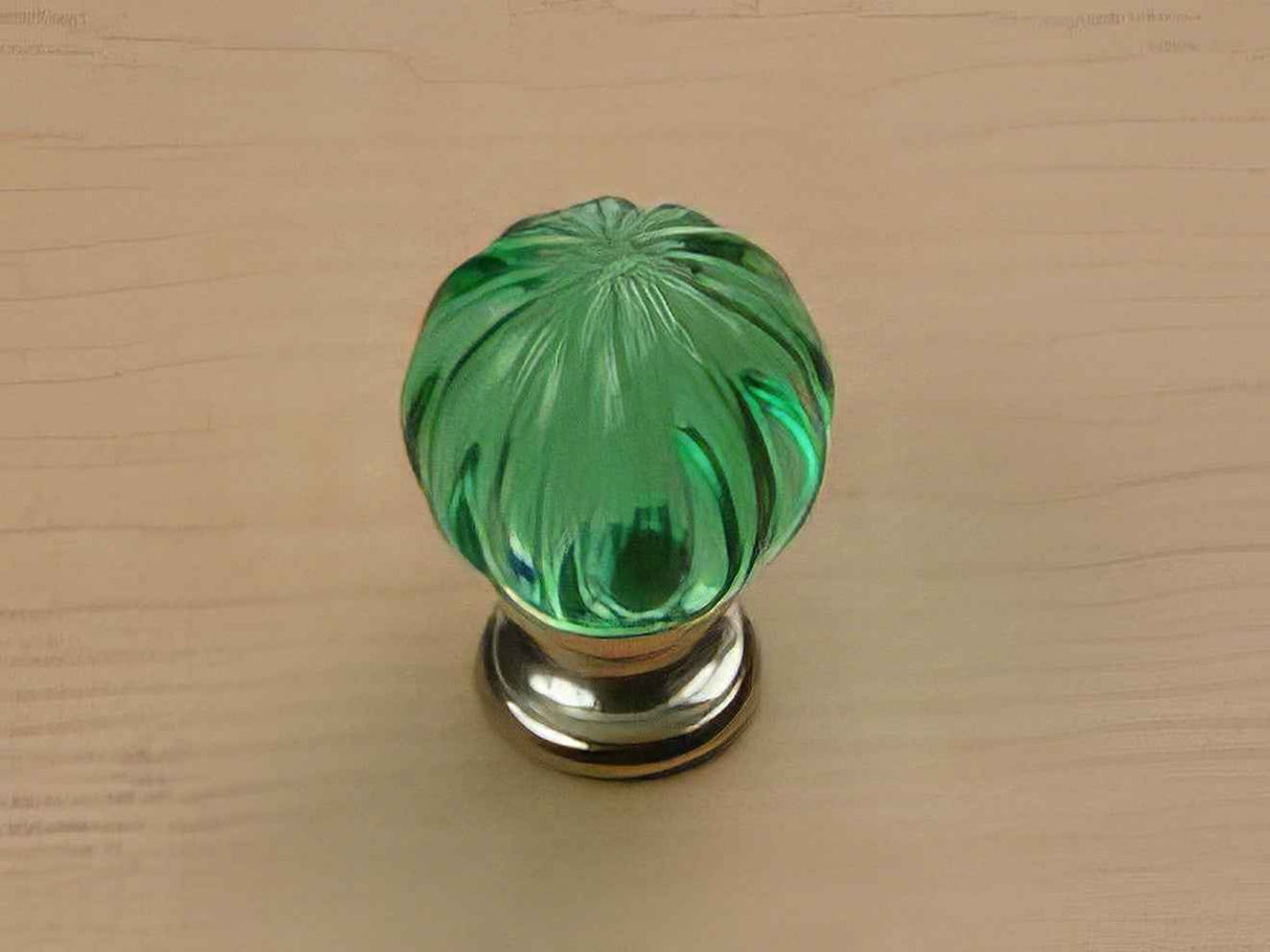 Century Hardware 18409-15A satin nickel/aquamarine cabinet knob