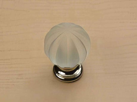 Century Hardware 18409-26F polished chrome/frosted cabinet knob