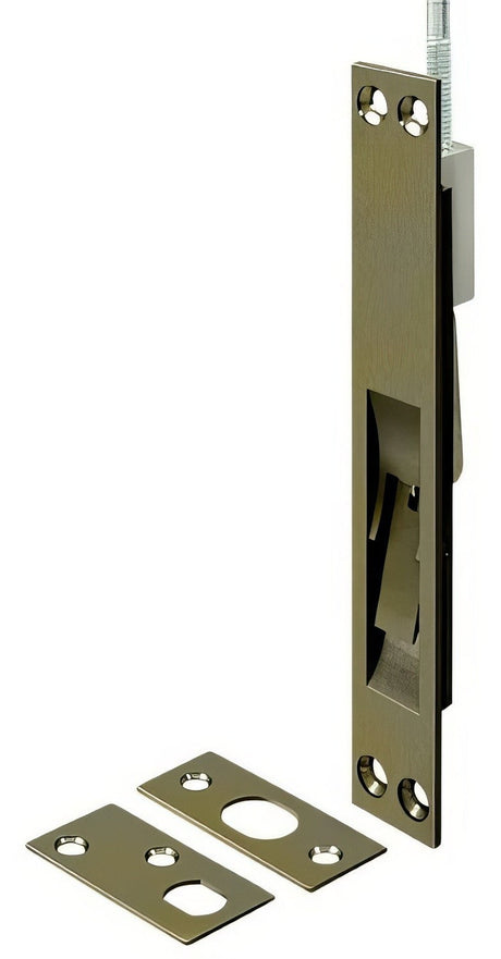 Deltana 18EFB5 antique brass flush bolt