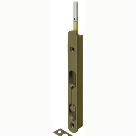 Deltana 18EFBZ5 antique brass flush bolt
