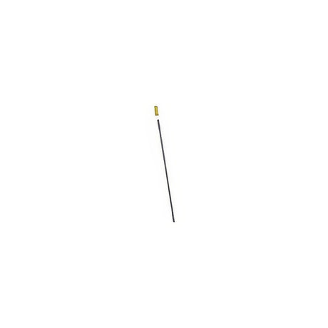 Deltana 18EXTROD flush bolt in satin stainless, front view