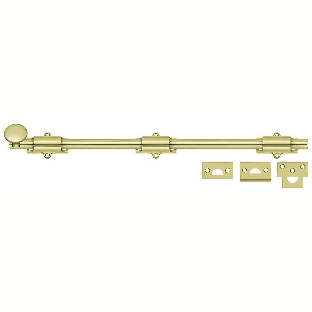 Deltana 18SB3 polished brass surface bolt