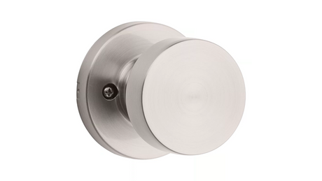 Kwikset Pismo Handleset Trim with Round Rose in Satin Nickel