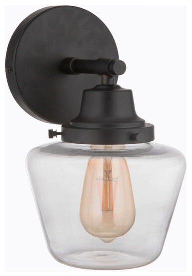 Craftmade 19507FB1 19507-1 Essex 1 Light Wall Sconce Flat Black