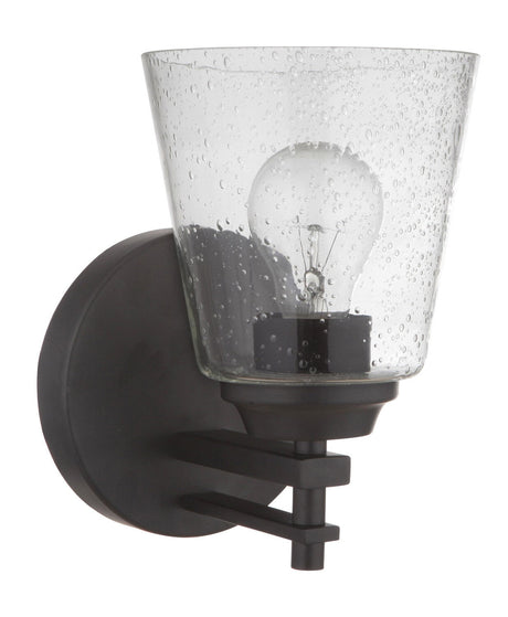 Craftmade 19606FB1 flat black wall sconce
