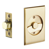 Emtek Privacy Pocket Door Tubular Lock with Privacy Strike Plate and Dust Box in French Antique Brass