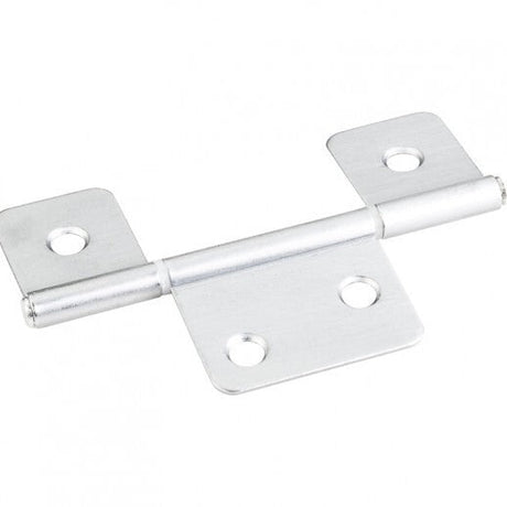 Hardware Resources 20251BC non-mortise hinge in satin stainless, additional view