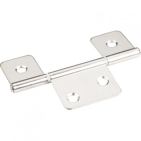 Hardware Resources 20251BN non-mortise hinge in satin stainless, additional view