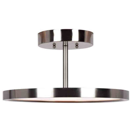 Access Lighting 20494LEDD-BS/ACR brushed steel led semi flush