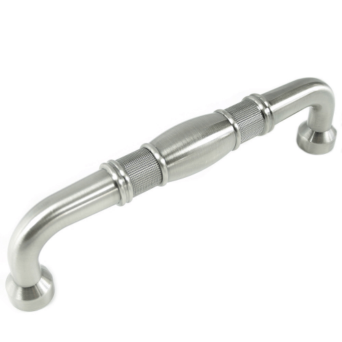 MNG Hardware 20521 205 8" Oversize Vanilla Bamboo Guerlain Cabinet Pull Satin Antique Nickel - 9"O/A