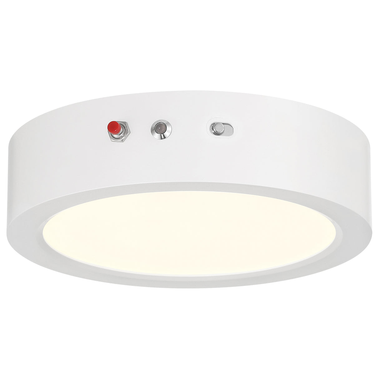 Access Lighting 20881LEDCSEM-WH/ACR 5cct emergency backup led flush mount