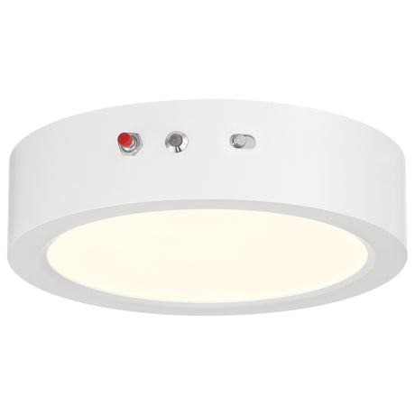 Access Lighting 20881LEDCSEM-WH/ACR 5cct emergency backup led flush mount