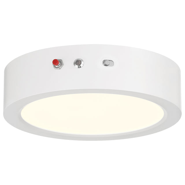 Access Lighting 20881LEDCSEM-WH/ACR 5cct emergency backup led flush mount